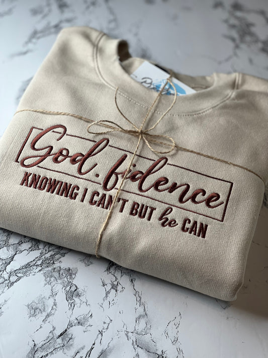 God.fidence Embroidered Crewneck